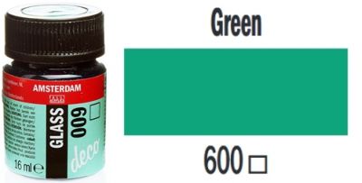 Farba do szkła Talens Amsterdam Deco Glass 600 Green 16 ml